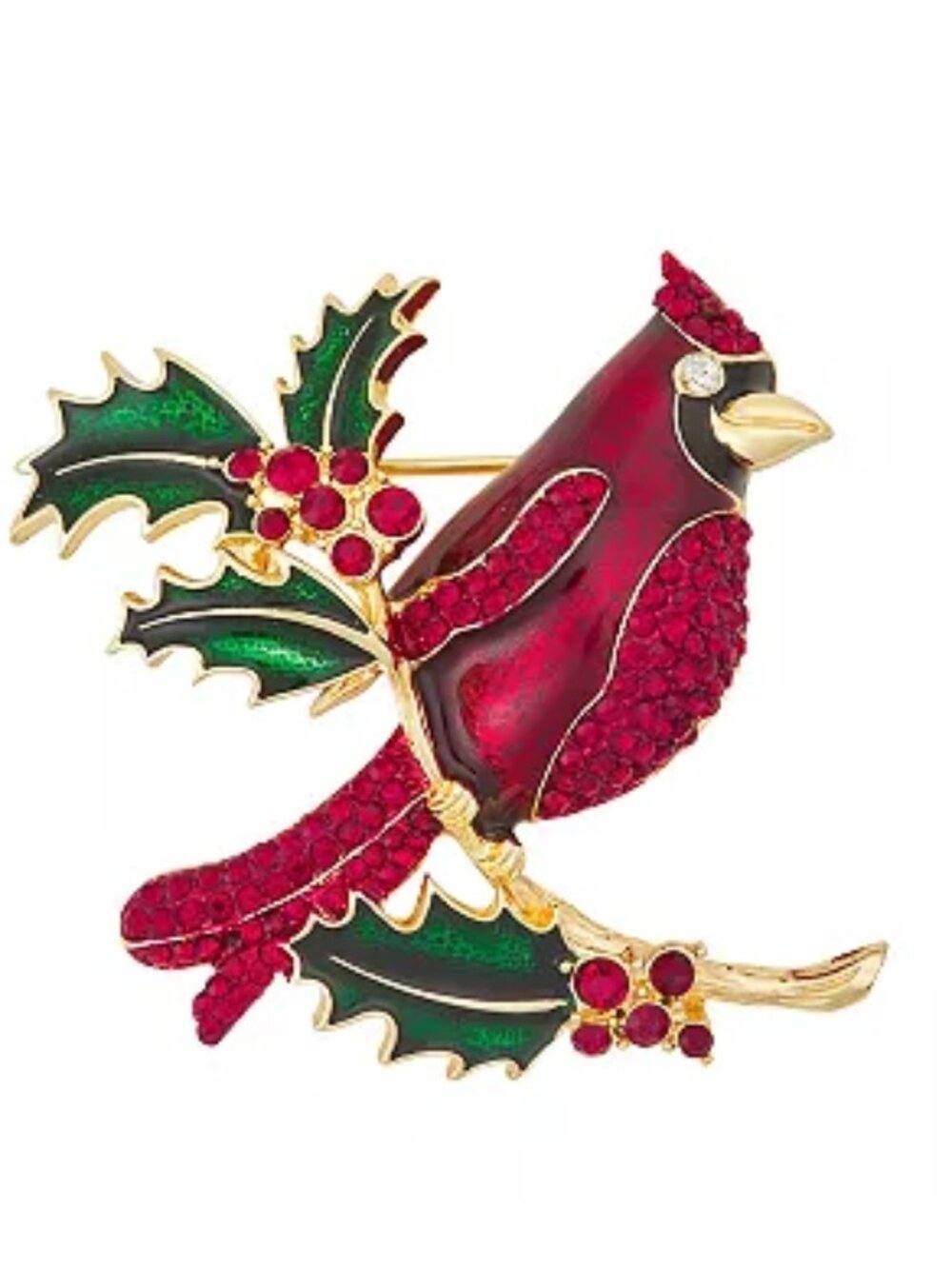 Napier Gold Tone Cardinal Pin
